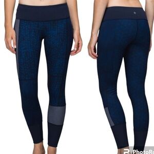 CLEARANCE Lululemon Wunder Under Pants Full On Luon Women 6 Special Edition Blue